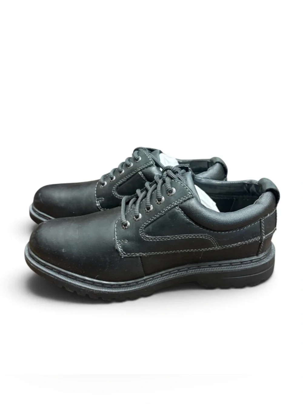 Classic Men's Black Lace-Up Work Shoes